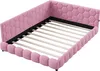 Čalouněná manželská postel 140 x 200 cm s USB portem a LED Náhled obrázku produktu 9
