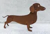 Gartenfigur Hund 3D Dackel Bodo 48x28cm Edelrost Gartendeko Produktbild-Vorschau 1