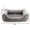 Premium Hundebett Velvet Grau XXL – 120x95x25 cm | Weiches Produktbild-Vorschau 2