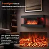 COSTWAY, chimenea eléctrica de 32 pulgadas, de 3 lados, Vista previa de la imagen del producto 7