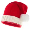 Plüschball gestrickte Weihnachtsmütze Herbst Winter lange Produktbild-Vorschau 1