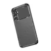 A close-up of a black smartphone case with a carbon fiber texture. Produktbild-Vorschau