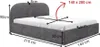 Sofello Modernes Polsterbett 90-120x200 MOON 140x200 Produktbild-Vorschau 7