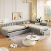 Flieks L-förmiges Polsterbett 90x200cm mit Ausziehbett Produktbild-Vorschau 2
