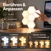 10er Set Hexagon LED Panel Wandleuchten Sechseck Gaming Produktbild-Vorschau 3