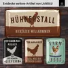 LANOLU Retro Blechschild Vorsicht Hühner, Hühner Zubehör, Produktbild-Vorschau 11