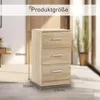 Nachtschrank 65.5cm hoch Nachttisch mit 3 Schubladen mit Produktbild-Vorschau 7