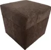 A brown corduroy ottoman is shown against a white background. Produktbild-Vorschau
