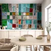 Vlies Fototapete - Sapphire Stained Glass 350x256 cm Muster Produktbild-Vorschau 1