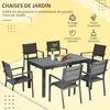 Outsunny Salon de jardin exterieur 8 personnes table de Voir les images du produit 7