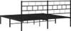 A black metal bed frame with a headboard, shown from a side angle against a white background. Náhled obrázku produktu