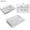 Waschbecken 59x43 cm mit Armatur Set, Keramik Produktbild-Vorschau 3