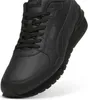 A close-up, angled view of a black Puma ST Runner V4 sneaker. Produktbild-Vorschau
