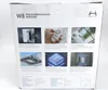 The back of a product box for a window cleaning robot, showing various features and specifications. Produktbild-Vorschau