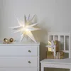 Gwiazda wisząca biała 3D Led ALICE 57 cm na baterie Podgląd zdjęcia produktu 5