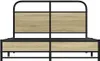 vidaXL Bettgestell ohne Matratze 120x200 cm Sonoma-Eiche Produktbild-Vorschau 5