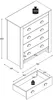 Commode en bois | Buffet avec tiroirs | Dimensions env. H. Voir les images du produit 5