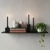 Kerzen 4er Set Stabkerzen Schwarz 25cm Tafelkerzen Rillen Produktbild-Vorschau 4