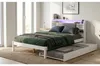 Holzbett 120x200 cm mit Ausziehbett 90x190 cm, weißes Produktbild-Vorschau 14