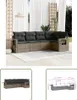 The Living Store 5-tlg. Garten-Sofagarnitur mit Kissen Grau Produktbild-Vorschau 1