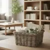 Blumenkasten Rotan Antik Grau 40X40H20 cm Van der Leeden Produktbild-Vorschau 4