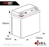LANGZEIT YB16B-A1 GEL Motorradbatterie 12V 16Ah 230A/EN Gel Produktbild-Vorschau 5