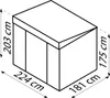 Pergart Gerätehaus "Lübeck" 86, tanne/weiß Produktbild-Vorschau 7