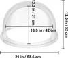 A transparent dome with measurement annotations. Anteprima dell’immagine prodotto