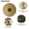 Erdmännchen mit Kleeblatt Wanduhr aus MDF Produktbild-Vorschau 4