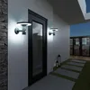 2x LED Solar Wandleuchte anthrazit, Bewegungsmelder, H 21 Produktbild-Vorschau 3