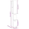vidaXL Badschrank Weiß 25x26,5x170 cm Holzwerkstoff Produktbild-Vorschau 7