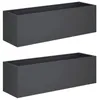 vidaXL Garten-Pflanzgefäß 2 stk. Anthrazit 100 x 30 x 30 cm Produktbild-Vorschau 1