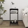 vidaXL Stolik boczny czarny 40x30x75 cm materiał Podgląd zdjęcia produktu 3