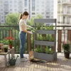 Relaxdays Vertikální záhon, dřevo, rozměry: 140 x 85 x 48 Náhled obrázku produktu 3