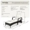 tectake® Rattan Sonnenliege 200 x 70 x 33 cm Produktbild-Vorschau 5