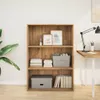 vidaXL Artisan dubová knižnica 80x30x114 cm materiál na Náhľad obrázku produktu 3
