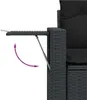 vidaXL 7-tlg. Garten-Sofagarnitur mit Kissen Schwarz Poly Produktbild-Vorschau 5