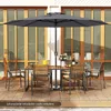 Parasol COSTWAY 350cm, duży parasol ogrodowy z korbką i 8 Podgląd zdjęcia produktu 2