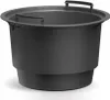 A black planter pot with handles on a white background. Anteprima dell’immagine prodotto