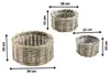 Kobolo Pflanzschale Pflanzset rund Rattan grau Set 3 | Produktbild-Vorschau 2