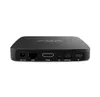 The back view of a black streaming box with various ports labeled. Produktbild-Vorschau