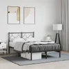 Postel s čelem kovová černá 120x190 cm Náhled obrázku produktu 2
