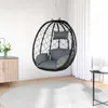 vidaXL Hängendes Ei-Stuhl Anthrazit 91.5 x 60 x 110 cm Produktbild-Vorschau 3