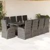 The Living Store 11-tlg. Garten-Essgruppe mit Kissen Grau Produktbild-Vorschau 2