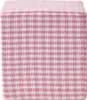 HOMESCAPES Vichy-Karo Pouf rosa-weiß – Sitzwürfel, 36x38 cm Produktbild-Vorschau 1