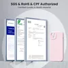 Three framed certificates and a pink phone case are displayed against a light gray background. Produktbild-Vorschau