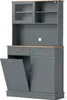 COSTWAY Armadio da cucina, per cestino da 45 L, mobile Anteprima dell’immagine prodotto 1