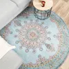Volero - Teppich Vintage Rund - Lily Medaillon Hellblau Produktbild-Vorschau 6