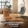 SereneLife Wiszący fotel z ramą – Wiszący fotel rattanowy Podgląd zdjęcia produktu 7