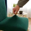 6 Stück Stuhlhussen - Flaschengrün Jacquard - Universeller Produktbild-Vorschau 4